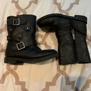 Black toddler girl boots